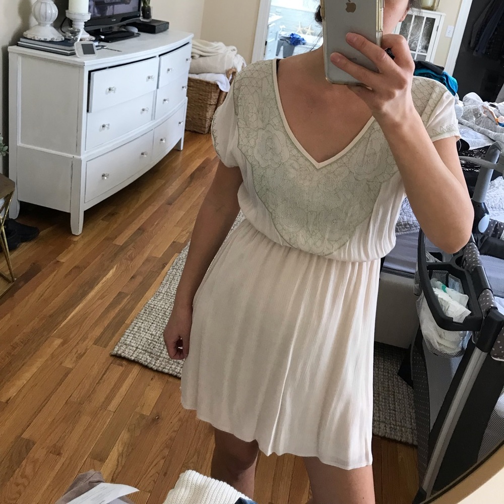 Beige dress mini